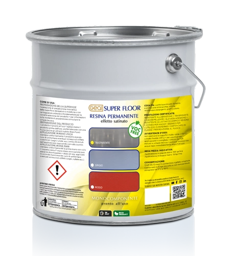 SUPER FLOOR TRASP. SATINATO Resina permanente incolore